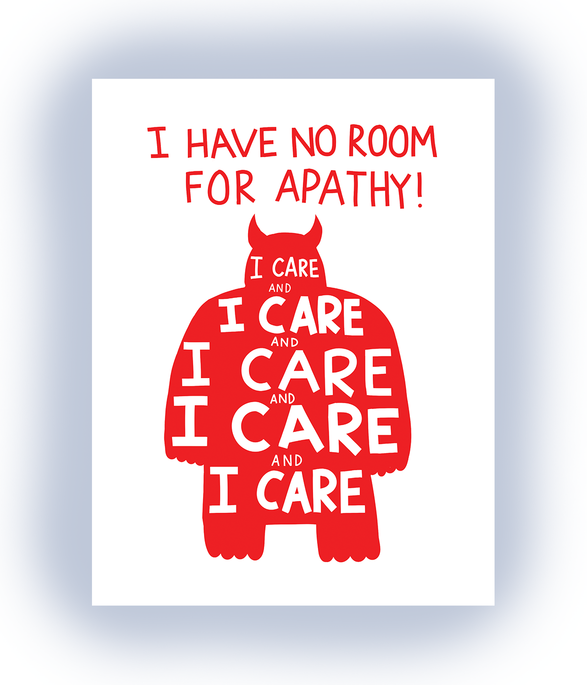 "I CARE" Print
