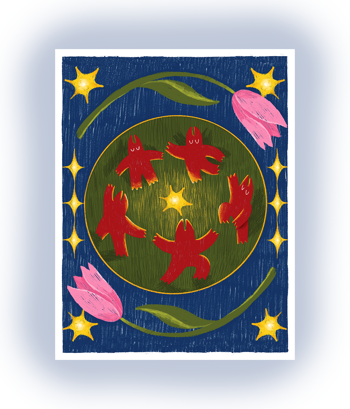 "Nighttime Gathering" Print