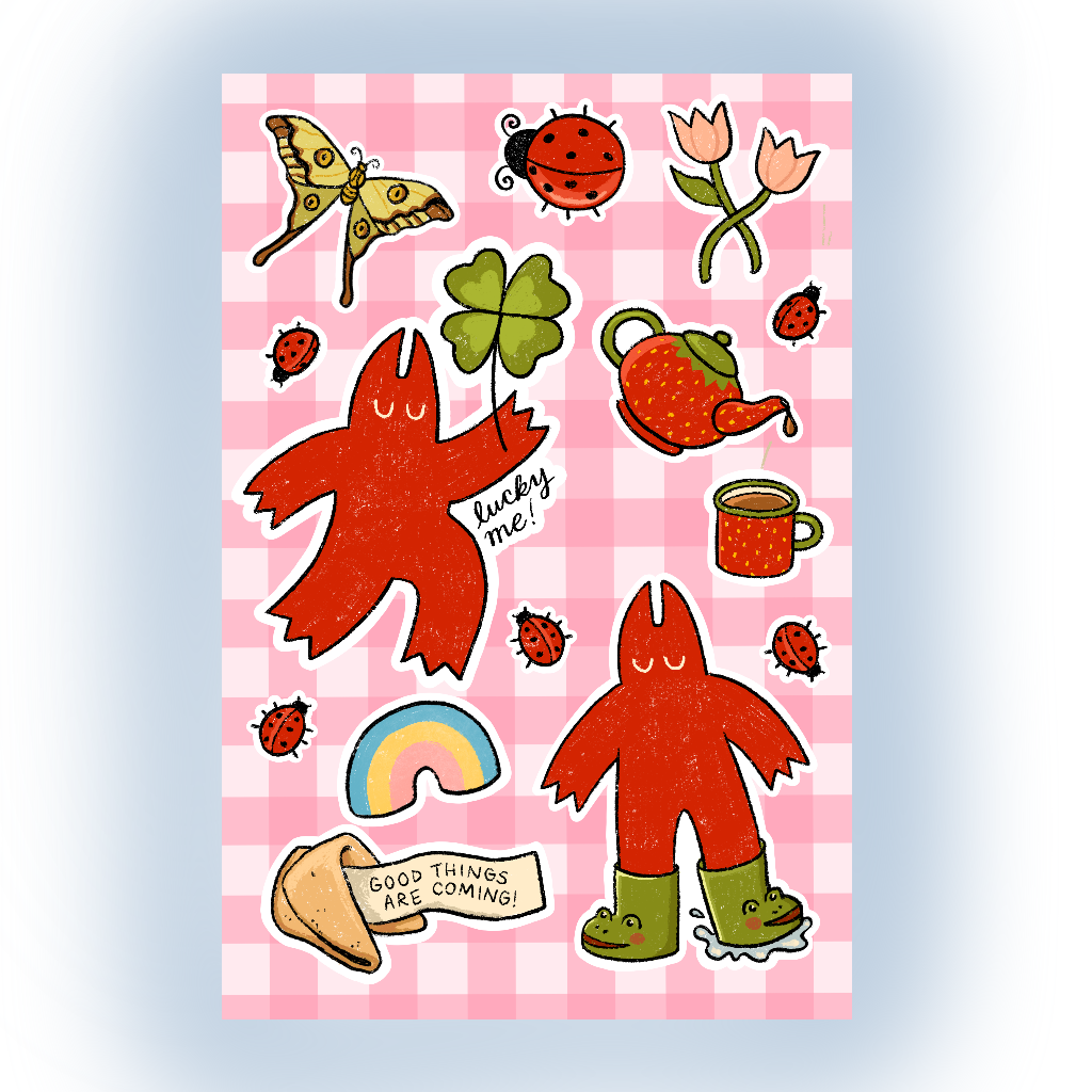 "Lucky Me" Sticker Sheet