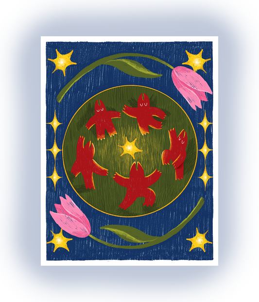 "Nighttime Gathering" Print